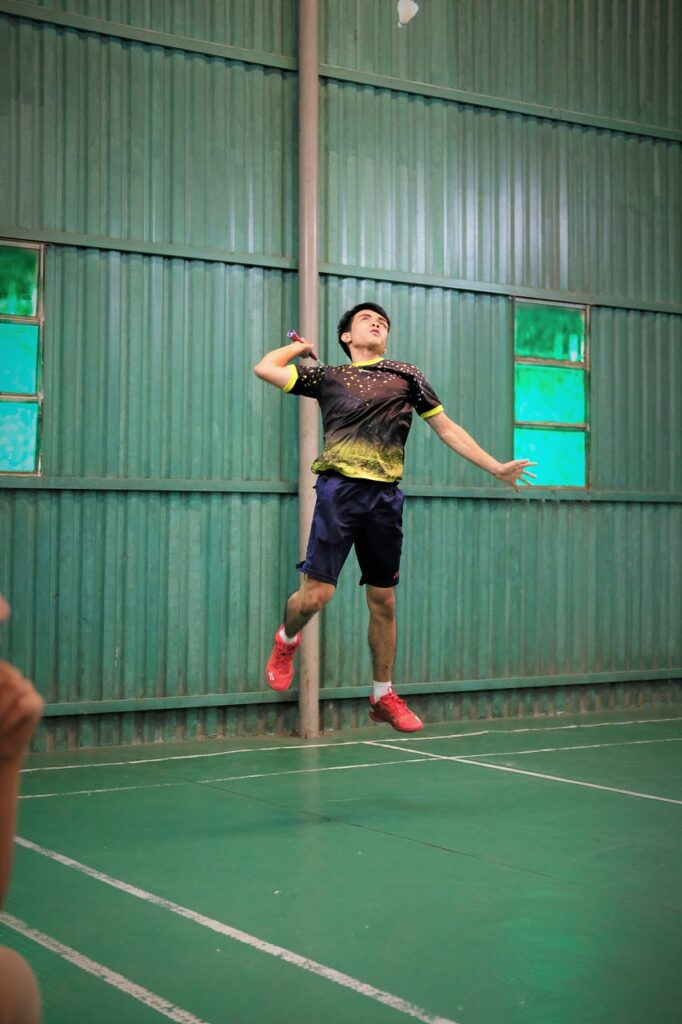 man, badminton, smash, sport, athlete, racket, shuttlecock, activity, active, action, person, jump, young man, youth, fun, badminton, badminton, badminton, badminton, badminton