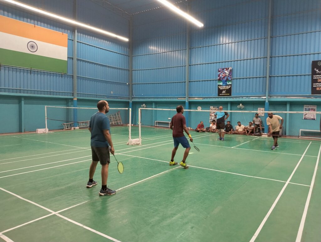 Members Playing Badminton