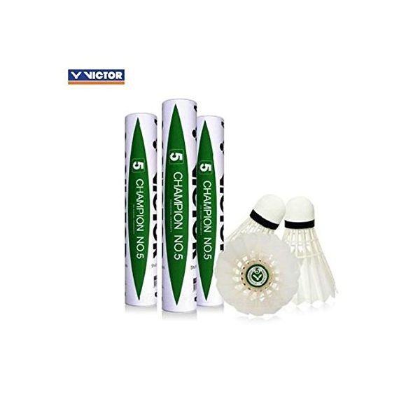 VICTOR Champion No.5 Feather Badminton Shuttlecock | Superior Flight & Durability | Premium Tournament Grade - Image 3