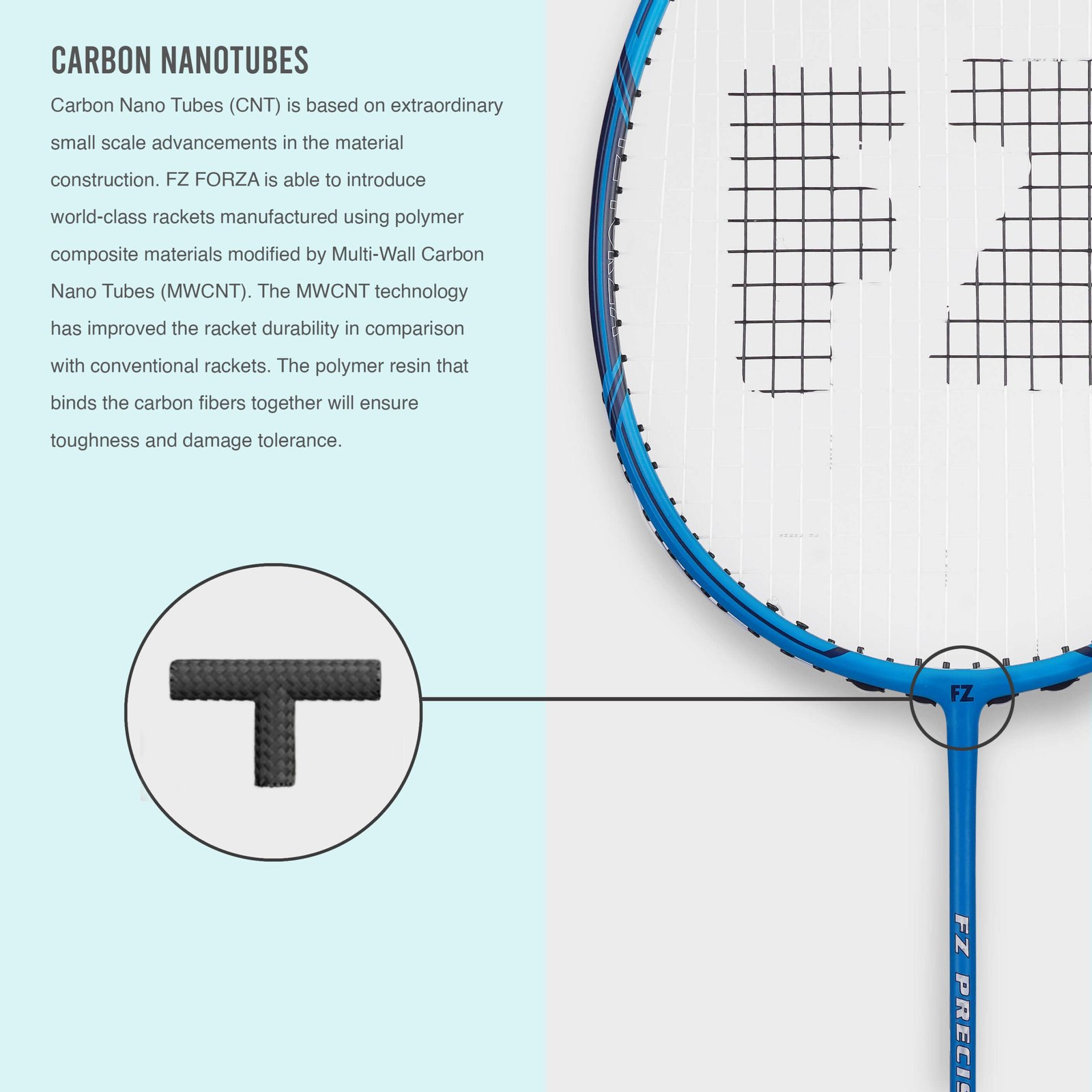 Precision 4000 Strung Badminton Racket( Blue) - Image 3