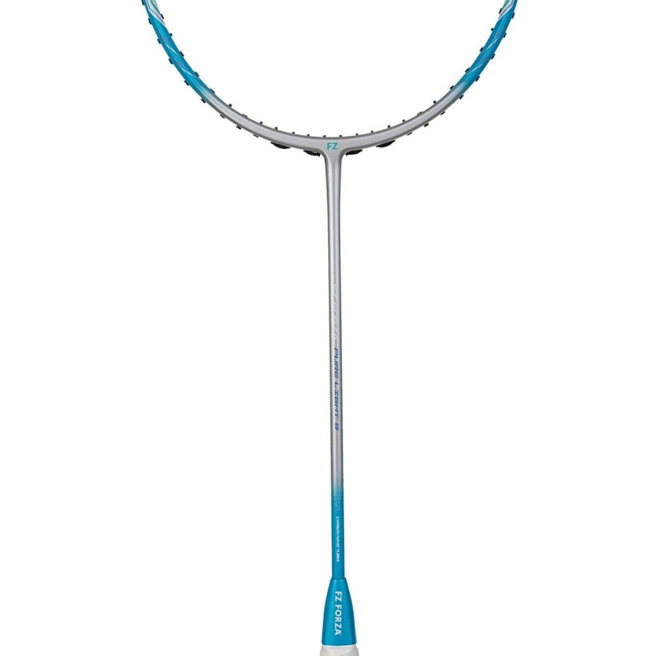 Pure Light 9 Unstrung Badminton Racket - Silver/Light Blue - Image 6