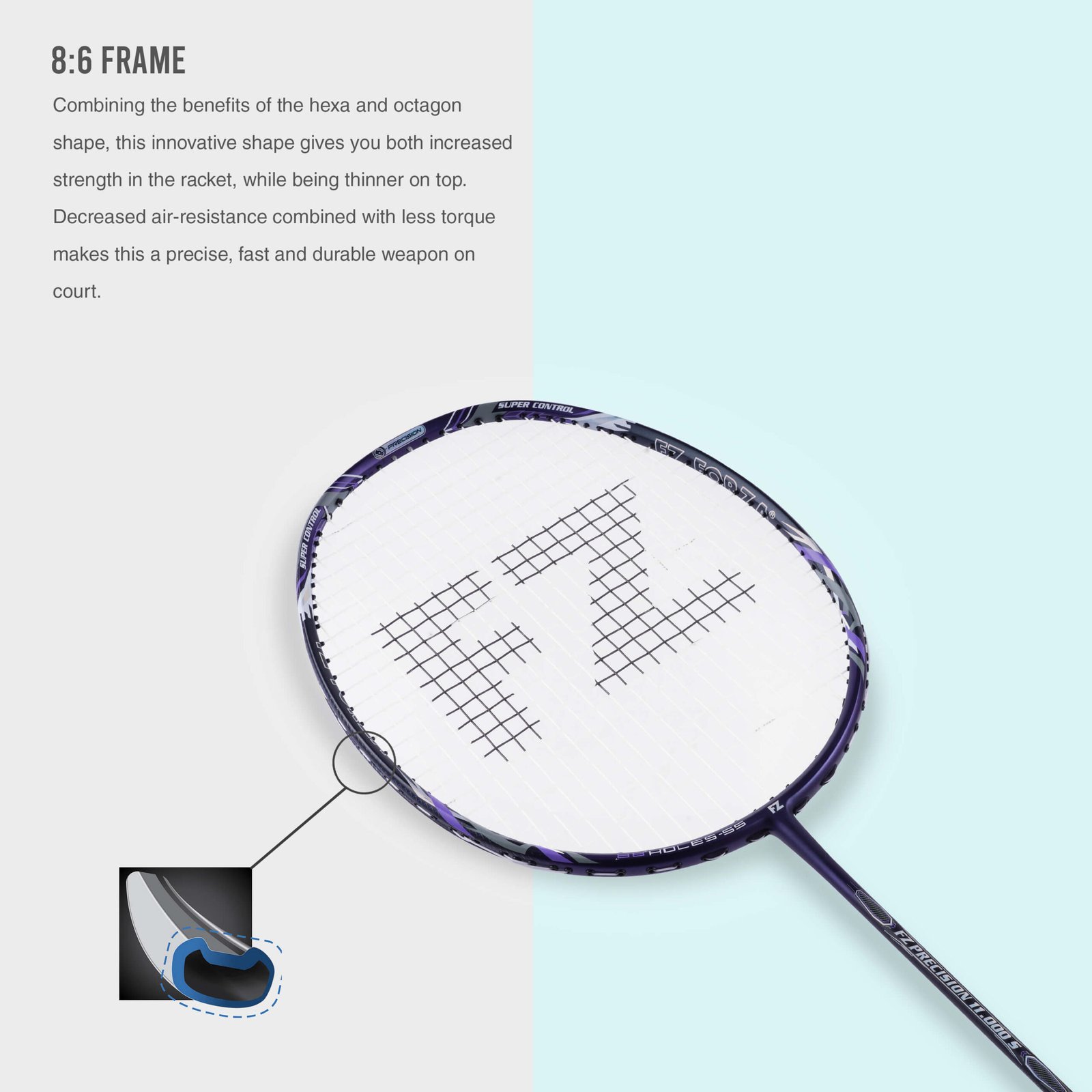 Precision 11000 Stiff Strung Badminton Racket(Dark Blue) - Image 3