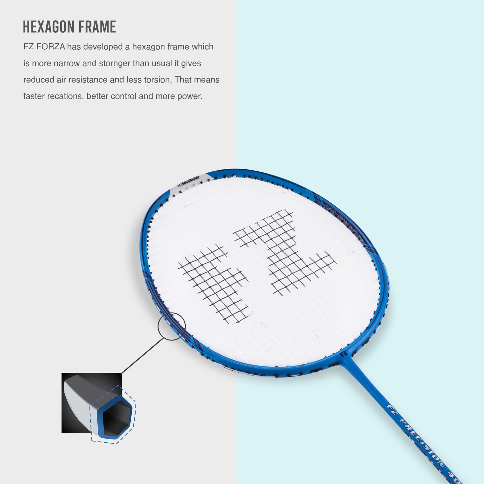 Precision 4000 Strung Badminton Racket( Blue) - Image 4