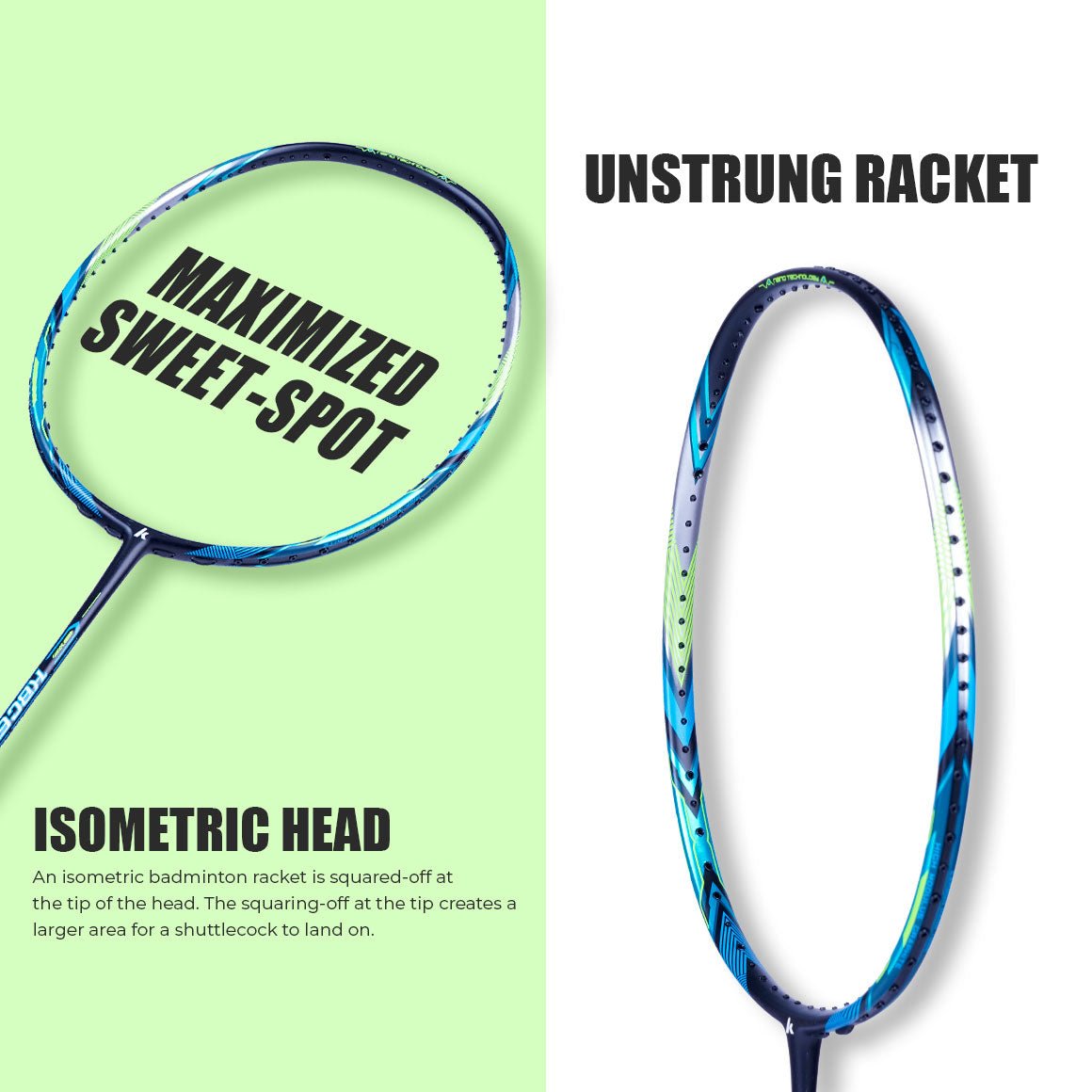 KBC 6990 Unstrung Badminton Racket (Blue) - 3U/G1 - Image 4