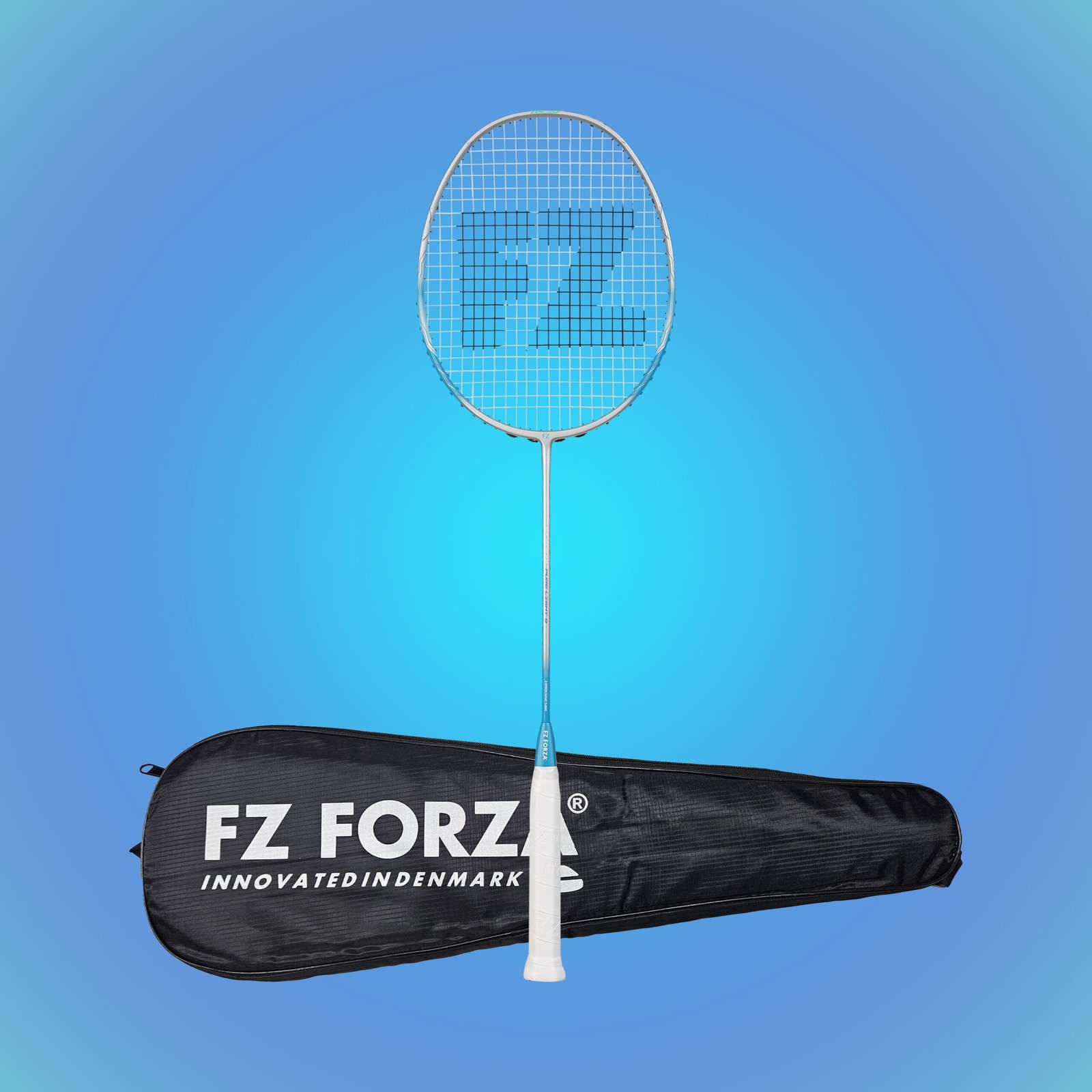 Pure Light 9 Unstrung Badminton Racket - Silver/Light Blue - Image 2