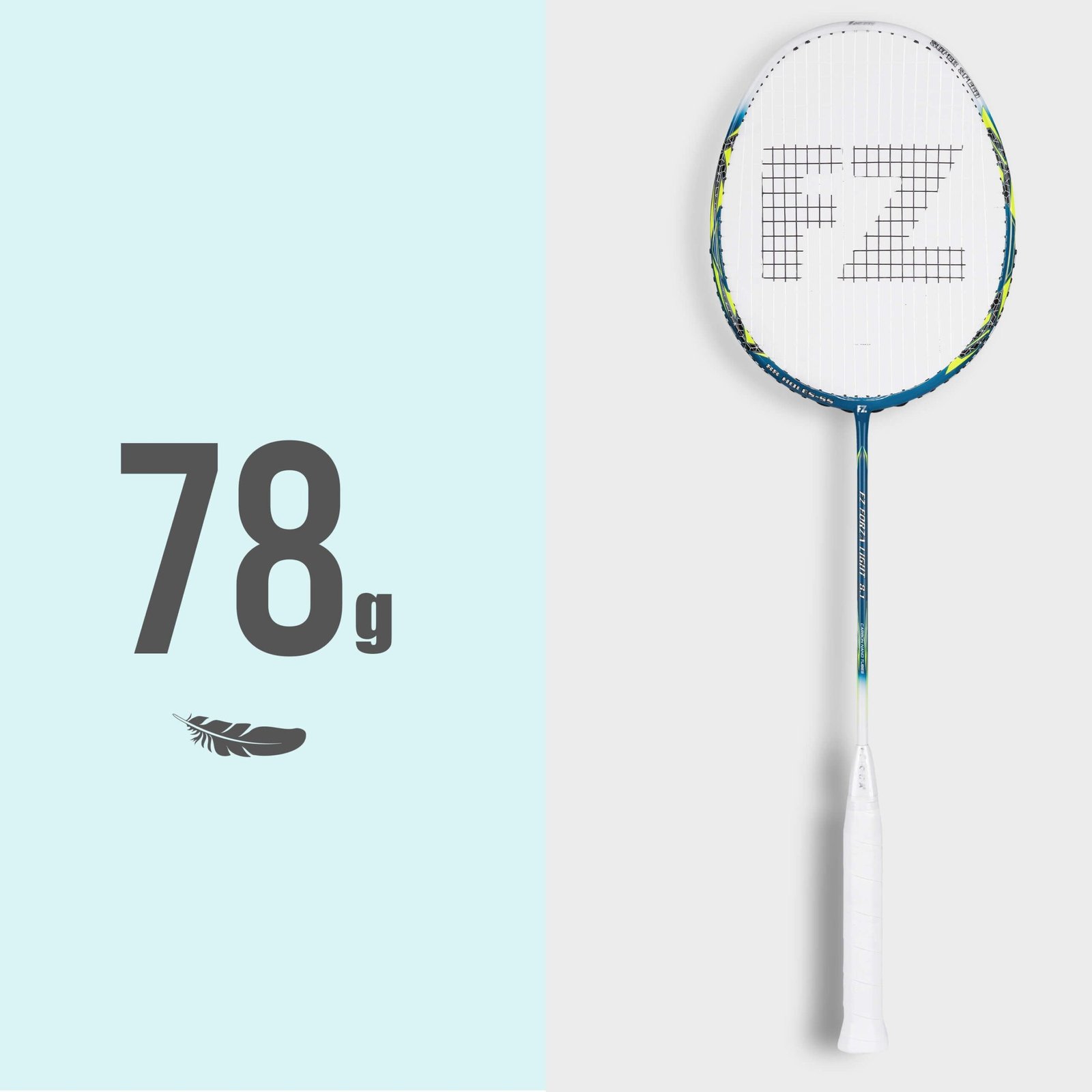 Light 8.1 Strung Badminton Racket (Safety Yellow) - Image 5