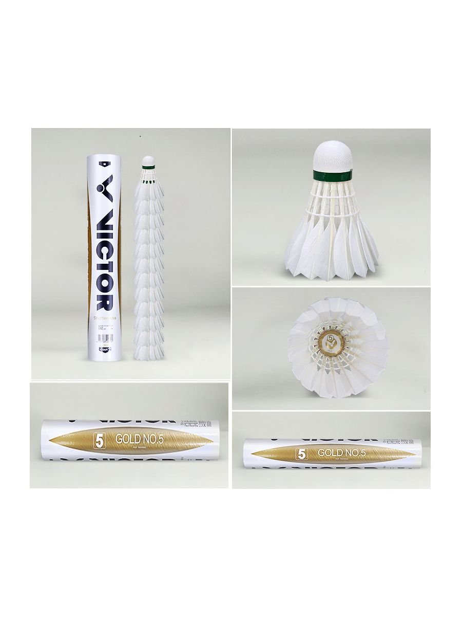 Gold No.5 Premium Feather Shuttlecock | Match & Training - Image 3