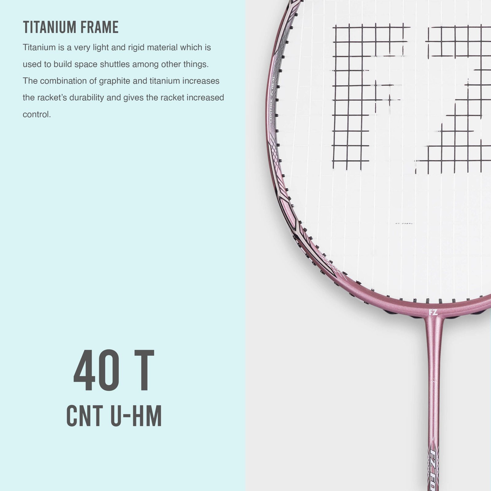 Light 11.1 Medium Strung Defensive Badminton Racket (Lilac) - Image 3