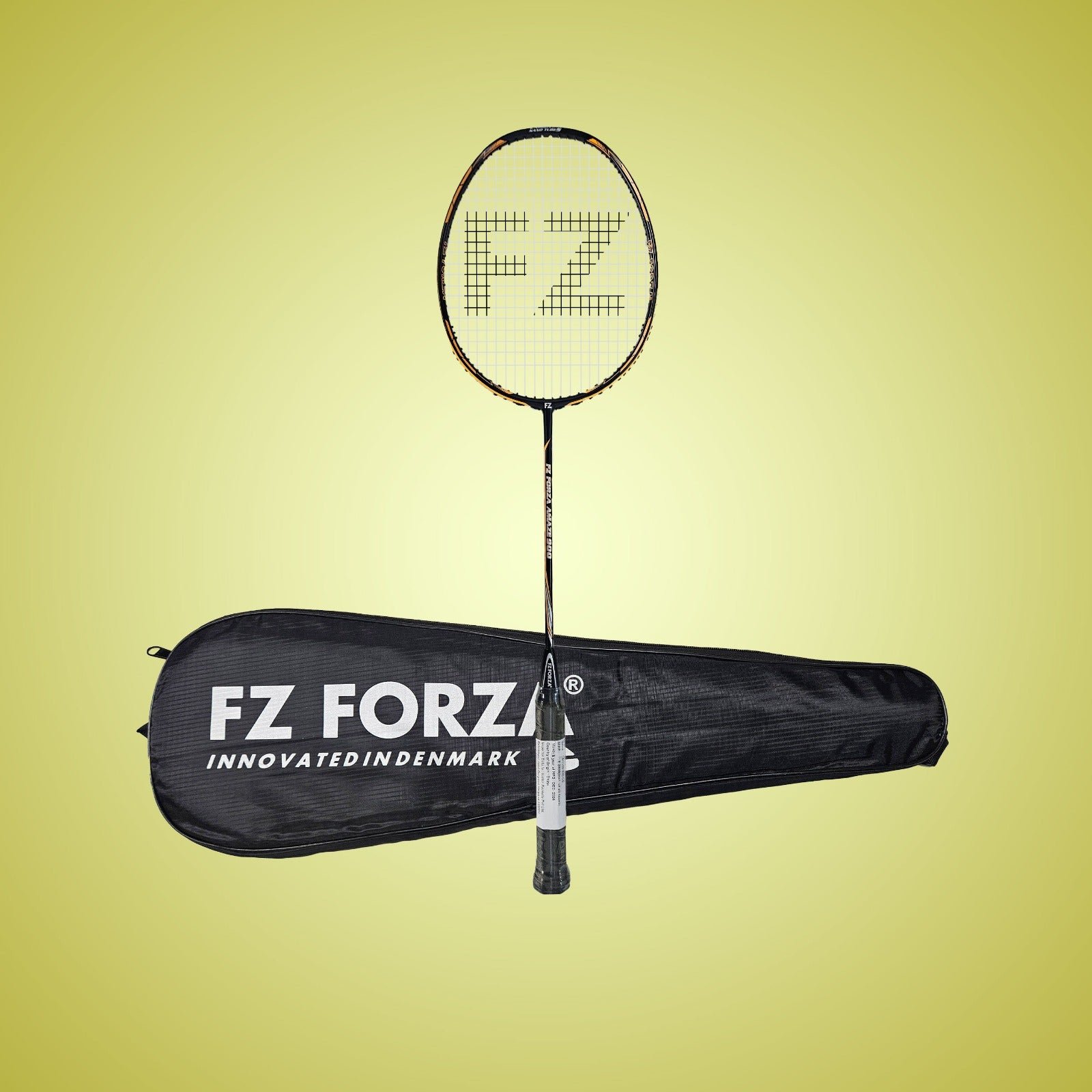 Amaze 900 Strung Badminton Racket (Orange) - Image 2