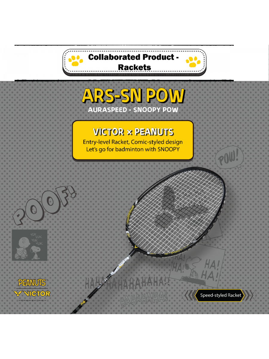 Auraspeed SN POW C Strung Badminton Racket (Peanuts Edition) - Image 7