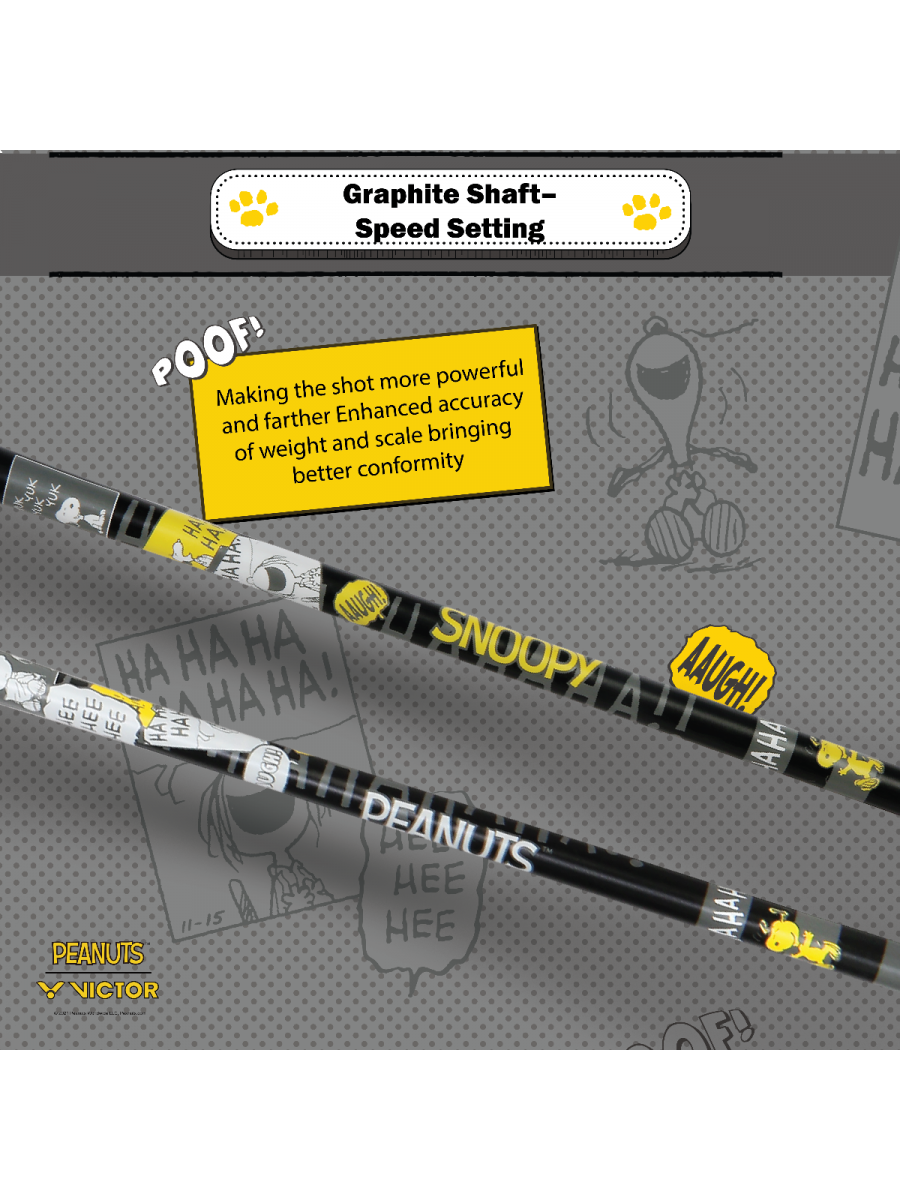 Auraspeed SN POW C Strung Badminton Racket (Peanuts Edition) - Image 9