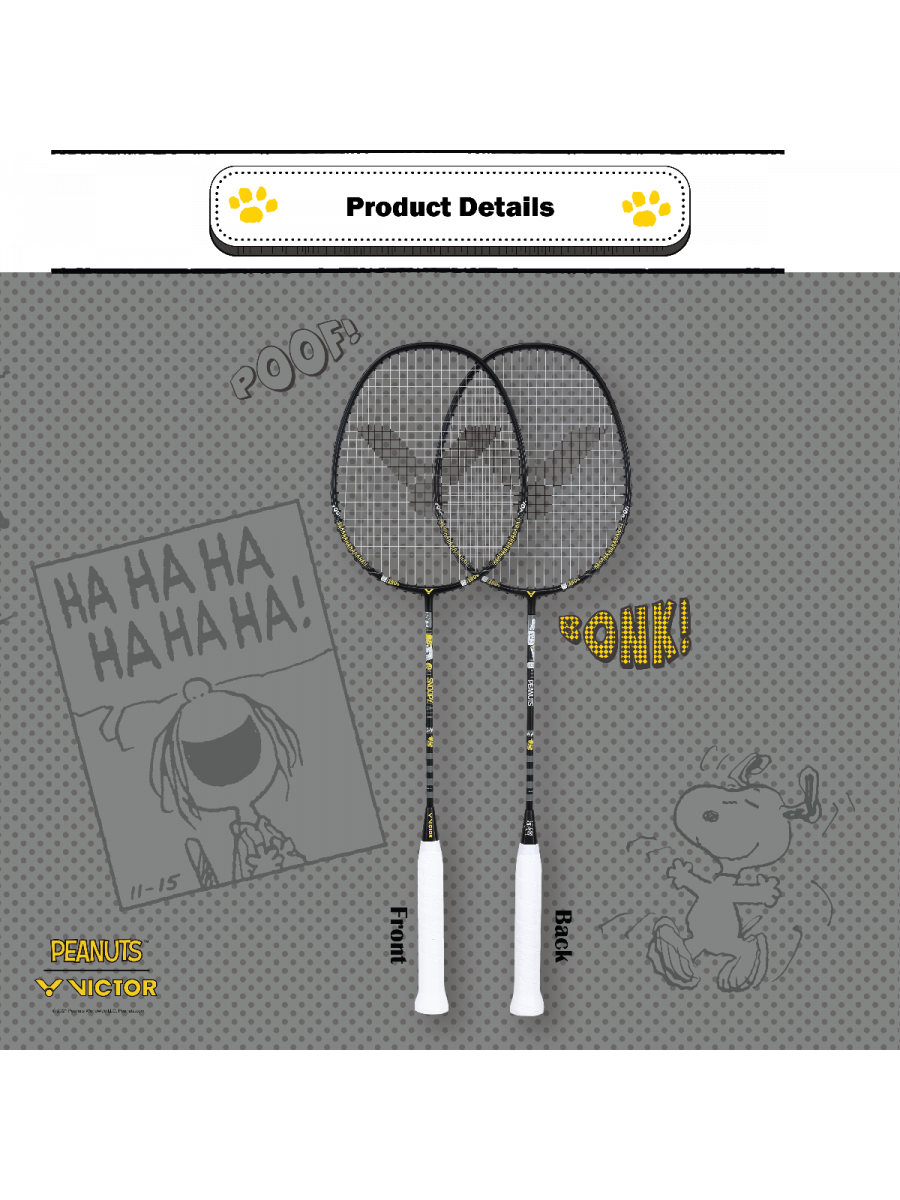 Auraspeed SN POW C Strung Badminton Racket (Peanuts Edition) - Image 11